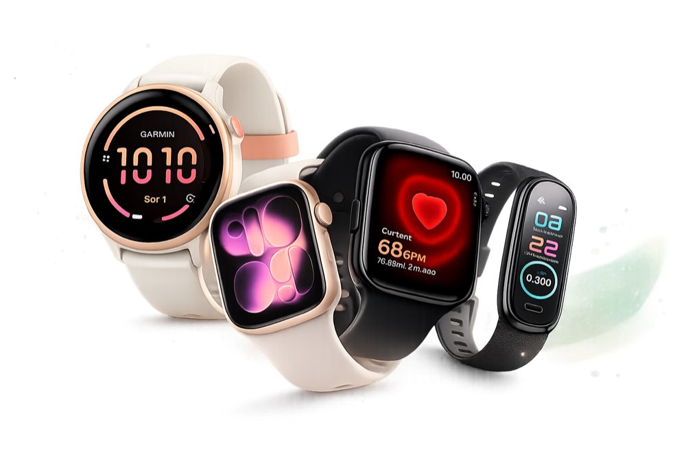 Garmin, Apple Watch and fitness-band devices